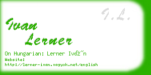 ivan lerner business card